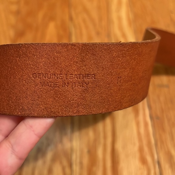 Brown leather belt